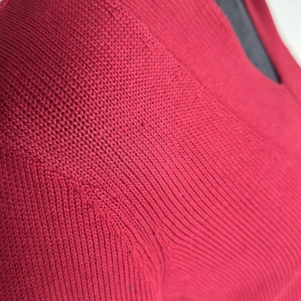 GEOFFREY Beene Sport Maroon Burgundy V-neck Sweater